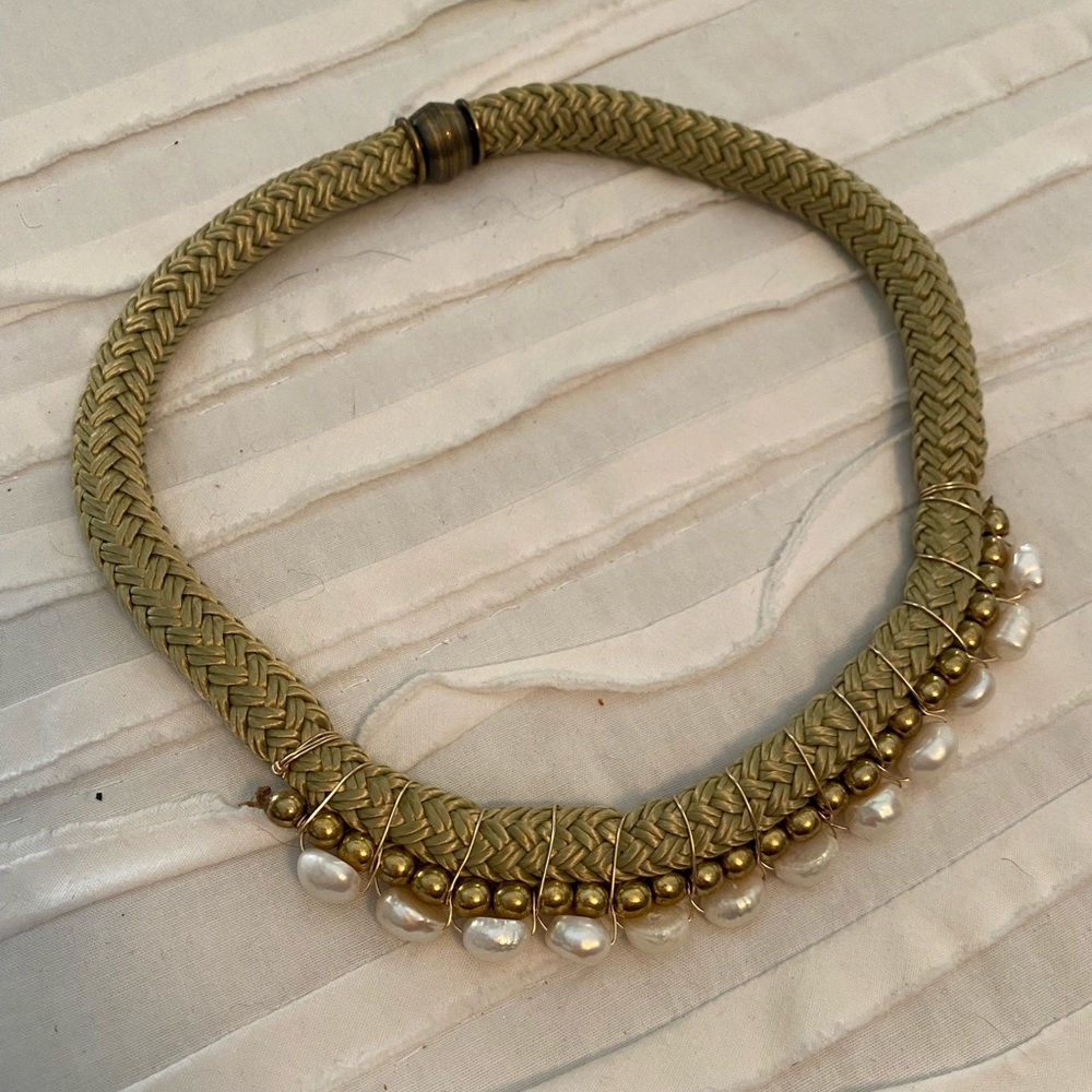 Rope Necklace with Freshwater Pearls